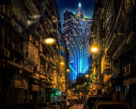 Casino Lisboa Macau – Architektur Nacht Fotografie