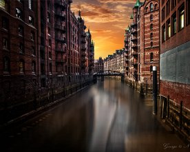Hamburg Speicherstadt – Kanal und Fassaden
