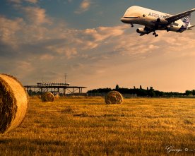 Airbus Beluga XL Landung Bremen – Flughafen Digital Art