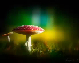 Fliegenpilze Mushrooms Bokeh 276w