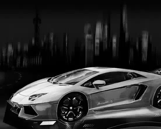 Lambo abstract Shanghai white Skyline 552w