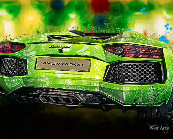 Aventador abstract painting 552w
