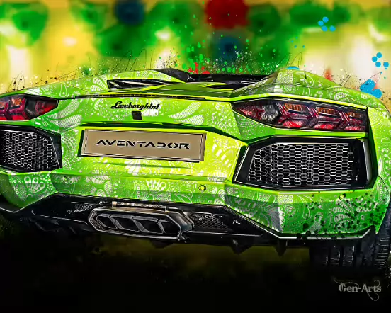 Aventador abstract painting 552w
